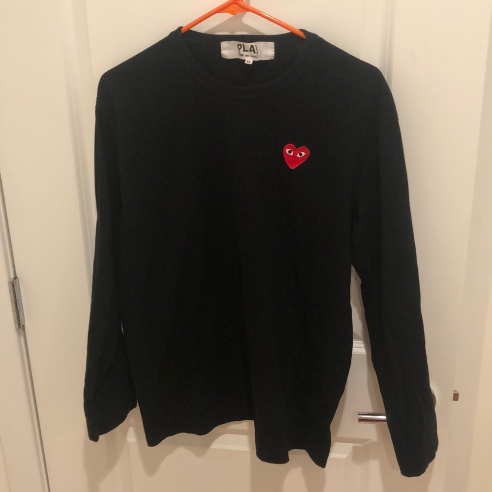 Comme des garçons black long sleeved tee size XL